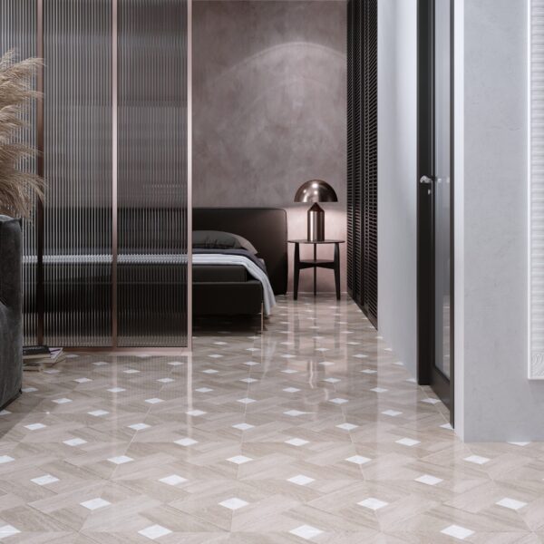 Gresie Marmo Wood Bej închis